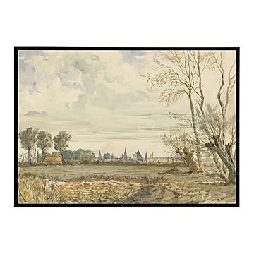 世界の古い絵画 レトロポスター デジタルリマスターMeadows with a Dista【bn-poster-3819】