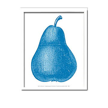 Pear Blue アートポスター（フレーム付き） m13101