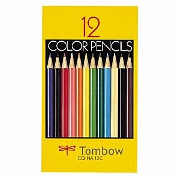（まとめ） トンボ鉛筆 色鉛筆 紙箱 12色（各色1本） CQ-NA12C 1箱 【×5セット】