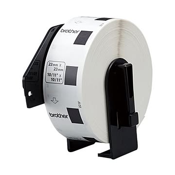 （まとめ）ブラザー DKプレカットラベル食品表示用 23×23mm 白/黒文字 DK-1221 1個(1200枚)【×3セット】