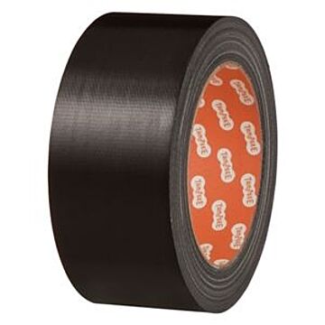 （まとめ） TANOSEE 布テープ（カラー） 50mm×25m 黒 1巻 【×15セット】