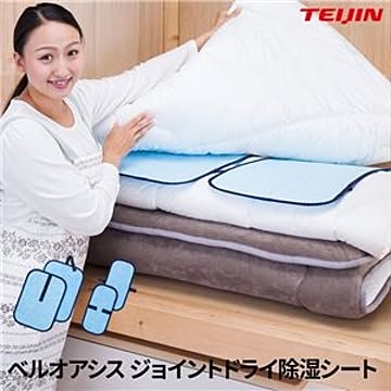除湿シート 【ミニ 大小4枚セット ブルー】 日本製 吸水 消臭 ホック付 テイジン ベルオアシス使用 ジョイントドライ