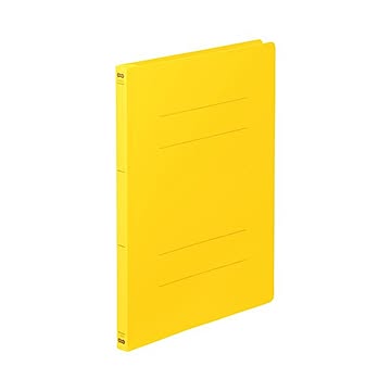 （まとめ） TANOSEE フラットファイル（PP） A4タテ 150枚収容 背幅17mm イエロー 1セット（25冊：5冊×5パック） 【×2セット】