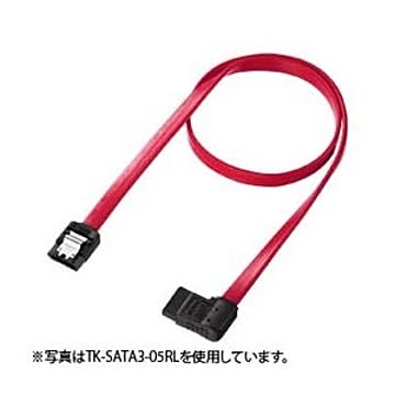 （まとめ）サンワサプライ 右L型シリアルATA3ケーブル TK-SATA3-1RL【×3セット】