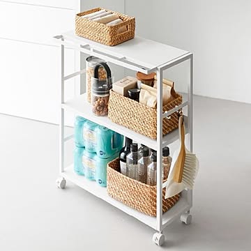 山崎実業 ゴミ箱裏スリムワゴン タワー tower