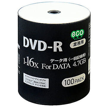 磁気研究所 業務用パック　データ用DVD-R 100枚入り DR47JNP100_BULK 管理No. 4984279120316