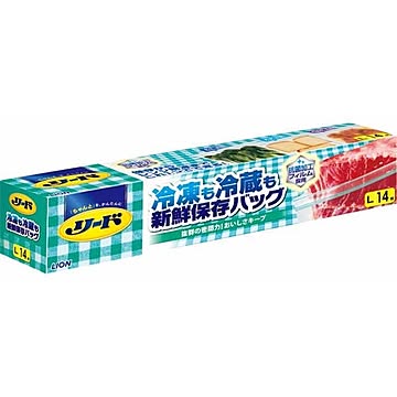 （まとめ）ライオン リード冷凍も冷蔵も新鮮保存バッグ Lサイズ 【×5点セット】