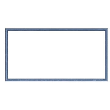 ナチュラル仕様 額縁/フレーム 【横長型 500×150 ブルー】 吊金具付き 木製