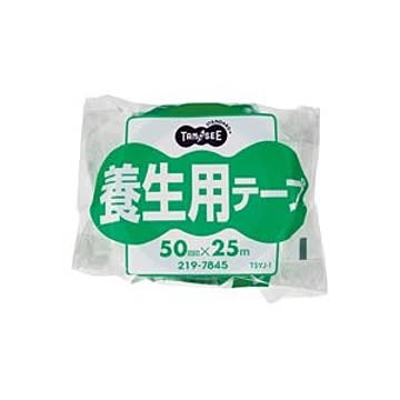 （まとめ） TANOSEE 養生用テープ 50mm×25m 1巻 【×15セット】