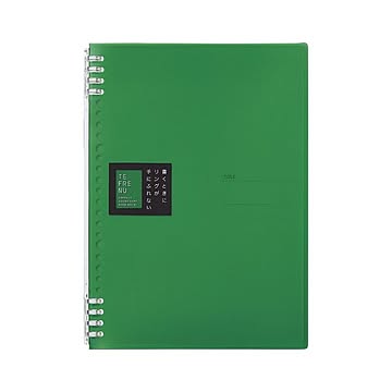 （まとめ） キングジム TEFRENU リングノート B5 緑 【×10セット】