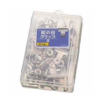 （まとめ） ライオン事務器 蛇の目クリップ 豆口幅20mm CS-M14 1箱（30個） 【×5セット】