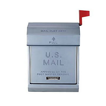 U,S, Mail box 2 ユーエス メールボックス 2  (エンボス文字あり) TK-2078 郵便受け 郵便ポスト フラグバー付き