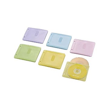 (まとめ)エレコム Blu-ray・CD・DVD対応不織布ケース 2穴 CCD-NBWB60ASO×10セット