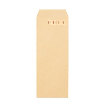 （まとめ） TANOSEE クラフト封筒 テープ付長4 70g／m2 〒枠あり 1パック（100枚） 【×10セット】