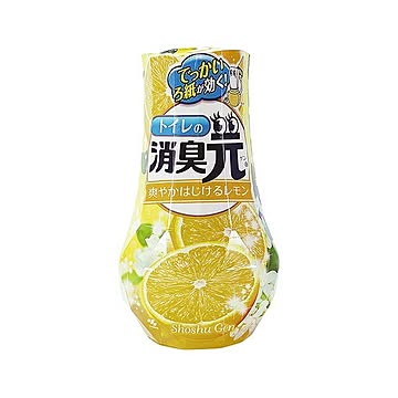 （まとめ）小林製薬 トイレの消臭元爽やかはじけるレモン 400ml 1セット（3個）【×5セット】