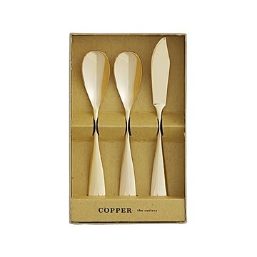 COPPER the cutlery ギフトセット 3pc /Gold mirror （アイスクリームスプーン2本＆バターナイフ）