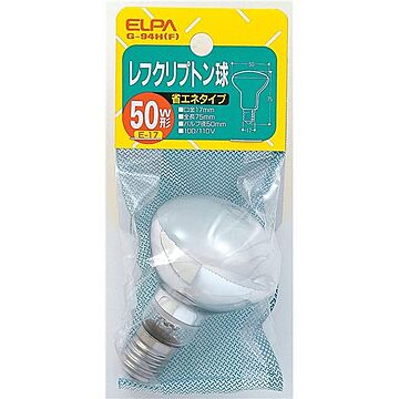 （まとめ） ELPA レフクリプトン球 電球 50W形 E17 フロスト G-94H（F） 【×10セット】