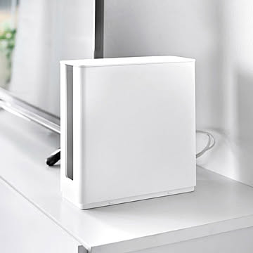 山崎実業 蓋付き重ねられる仕切り付きスリムルーター収納ケース スマート smart 