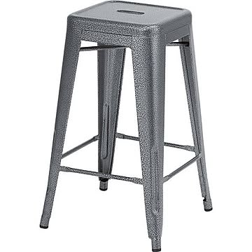 クレールハイスツール スチール製 ハイチェア スタッキング可 ブラック 幅41cm リビング用