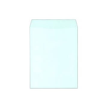 (まとめ) キングコーポレーション カラークラフト封筒 角3 85g／m2 〒枠なし ミズ K3C85M 1パック（100枚）  【×10セット】