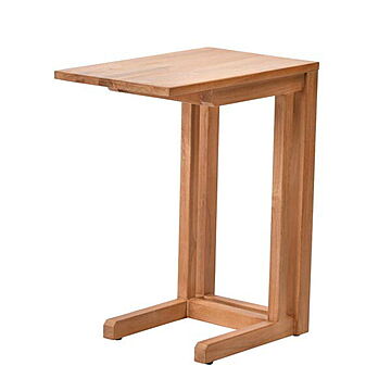 キムラ チーク無垢材 サイドテーブル サンフラワーラタン 幅50cm 奥行30cm 高さ60cm T208XP