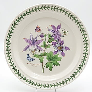 ポートメリオン　エキゾチックボタニックガーデン　プレート25cm　EG05052【dragonfly　セイヨウオダマキ】　洋食器　イギリス　ボタニック