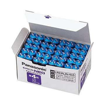（まとめ） Panasonic 乾電池エボルタネオ単4形 40本 LR03NJN／40S×3セット