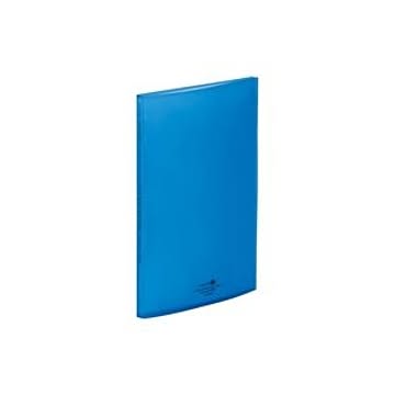 (業務用10セット) LIHITLAB クリアファイル/ポケットファイル 【A4/タテ型】 ヨコ入れ式 青 N5040-8
