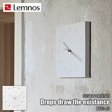 Lemnos レムノス Drops draw the existance ドロップス ドロー ザ エグジスタンス KC03-23  掛時計 掛け時計 デザイン時計 磁器 スイープセコンド