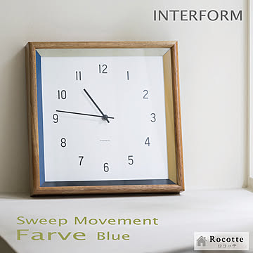  【電池ﾌﾟﾚｾﾞﾝﾄ】インターフォルム 掛け時計 連続秒針 CL4566 ファーヴ
