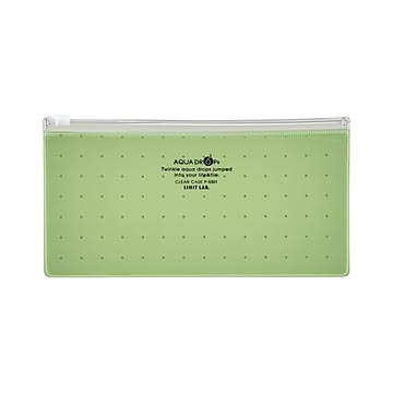 （まとめ） リヒトラブ AQUA DROPs クリヤーケース PEN（通帳） F-5301-6 黄緑 1枚入 【×10セット】