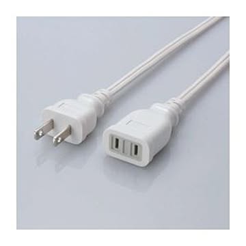 (まとめ)エレコム 電源延長ケーブル T-E2250【×5セット】