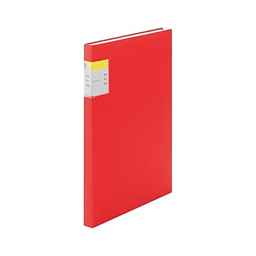 （まとめ） キングジム クリアーファイル カキコ A4判タテ型/A3判ヨコ型兼用（A4・40面） 赤 【×5セット】
