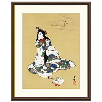 額絵 高尾太夫 歌川広重 52x42cm 三幸