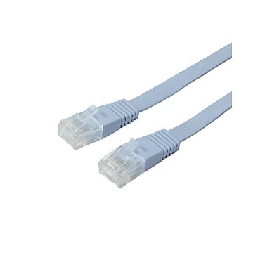 (まとめ)ミヨシ カテ5eストレートLANケーブル フラットタイプ 幅7.2mm 厚さ1.5mm ブルー 2m ZLN-FL02BL×10セット