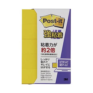 （まとめ） スリーエムジャパン Post-it 強粘着 50mm×15mm ビビットイエロー 700SS-YN 【×10セット】