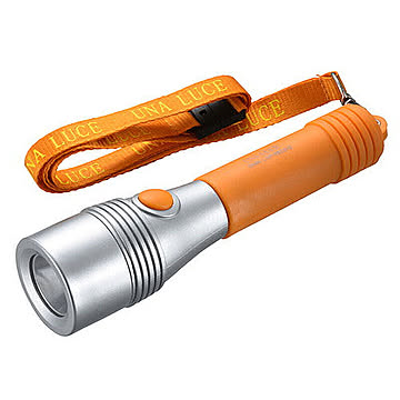 オーム電機 LED懐中電灯 ウナルーチェ2 50lm 20時間 単3×2本 LHP-05C5-D ネックストラップ付