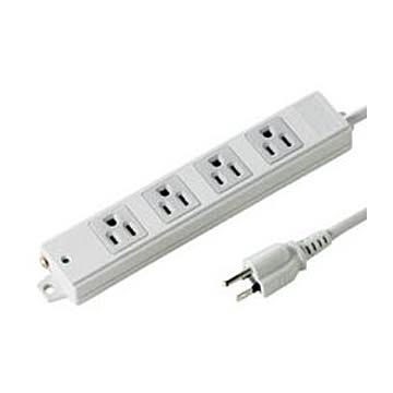 (まとめ)サンワサプライ 工事物件タップ(4個口・1m) TAP-K4N-1【×2セット】
