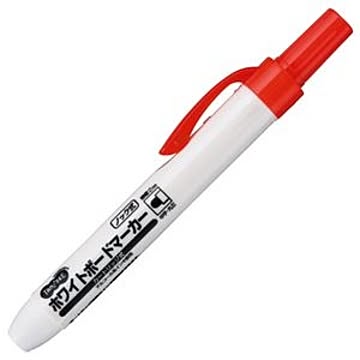 （まとめ） TANOSEE ノック式ホワイトボードマーカー カートリッジタイプ 中字丸芯 赤 1本 【×40セット】