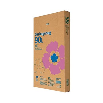 （まとめ）TANOSEE ゴミ袋エコノミー乳白半透明 90L BOXタイプ 1箱（110枚）【×2セット】