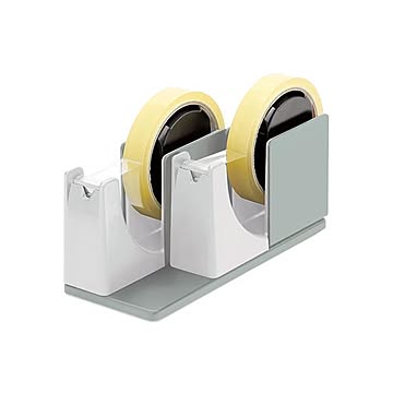 （まとめ） ソニック プロ テープカッター グライン 2連タイプ グレー 【×3セット】