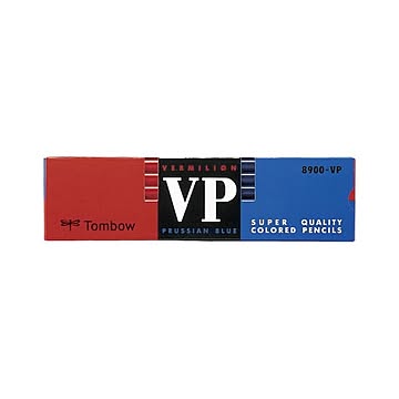（まとめ） トンボ鉛筆 赤青鉛筆 8900-VP 朱藍5：5 12本入 【×5セット】