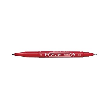 （まとめ） ゼブラ マッキー極細 赤 極細0.5mm・細字1.0〜1.3mm 【×30セット】