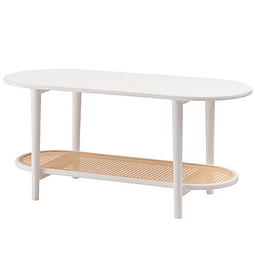 ラタン風 センターテーブル テーブル リビングテーブル ベッド サイド 木製 ベッドサイド ソファ 円形 ナチュラル ひとり暮らし 幅100