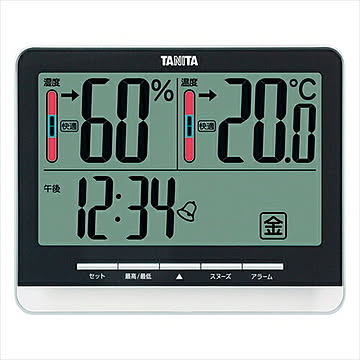 タニタ　デジタル温湿度計　ブラック K20611324