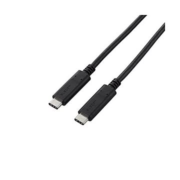 (まとめ)エレコム USB2.0ケーブル(Type-C-TypeC) U2C-CC5P05NBK×2セット
