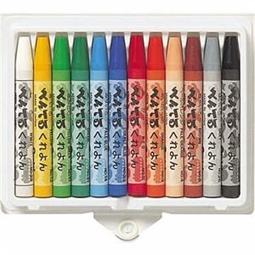 （まとめ） ぺんてる くれよん 12色（各色1本） PTCR-12 1箱 【×20セット】