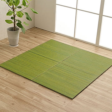 イケヒコ・コーポレーション プチカラー畳 60×60×1.2cm グリーン 4P