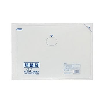 規格袋 14号100枚入03LLD透明 K14 （30袋×5ケース）合計150袋セット 38-459
