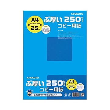 （まとめ）キョクトウ・アソシエイツ ぶ厚いコピー用紙 PPC250A4×20冊×5セット